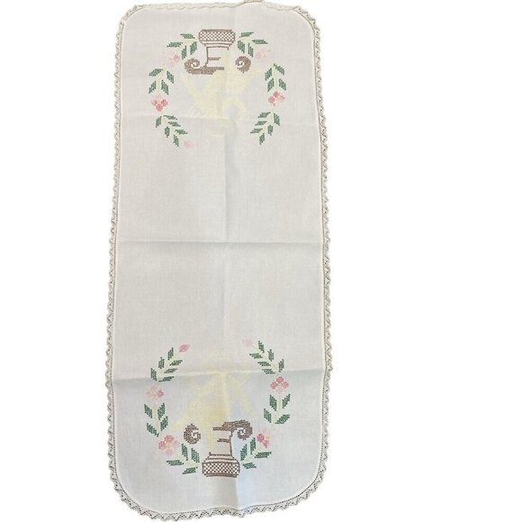 Lot of 3 Vintage Dresser Scarves Table Runners Embroidery Cross Stitch - Picture 7 of 7